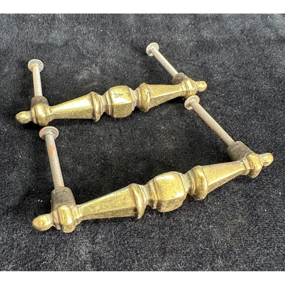 Vintage Brass Door Handles Drawer Pull Vintage Hardware MCM 4
